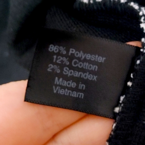 Lane Bryant Black White Tweed Peplum Open Front Blazer Women's Plus Size 16 NWT - Picture 9 of 11